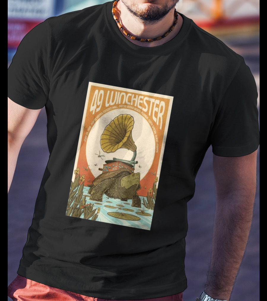 49 Winchester May 29 2026 Ponte Vedra Concert Hall Florida Vintage Phonograph Tortoise T-Shirt