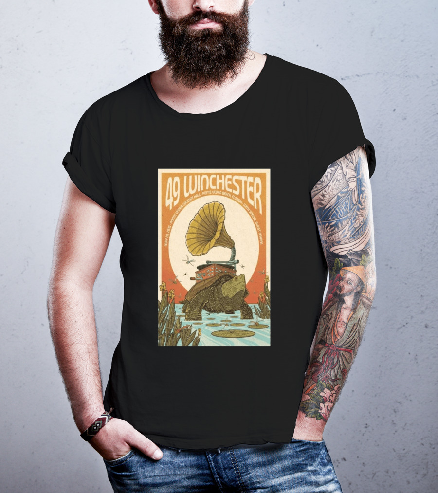 49 Winchester May 29 2026 Ponte Vedra Concert Hall Florida Vintage Phonograph Tortoise T-Shirt