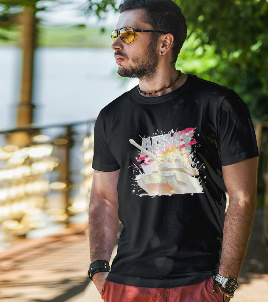 America Army M1 Abrams Tank Explosion T-Shirt