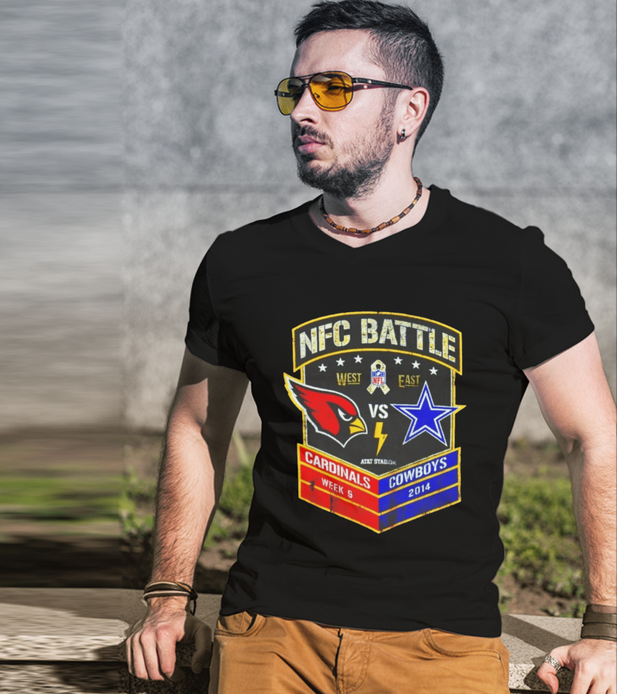 NFC Battle Cardinals Vs Cowboys 2014 Week 9 West East AT&T Stadium T-Shirt