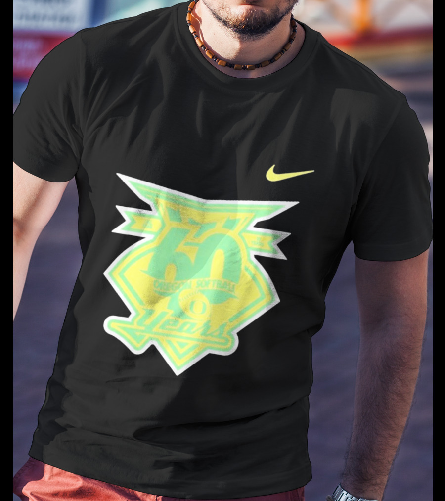 Oregon Softball 60 Years Anniversary Club Nike T-Shirt