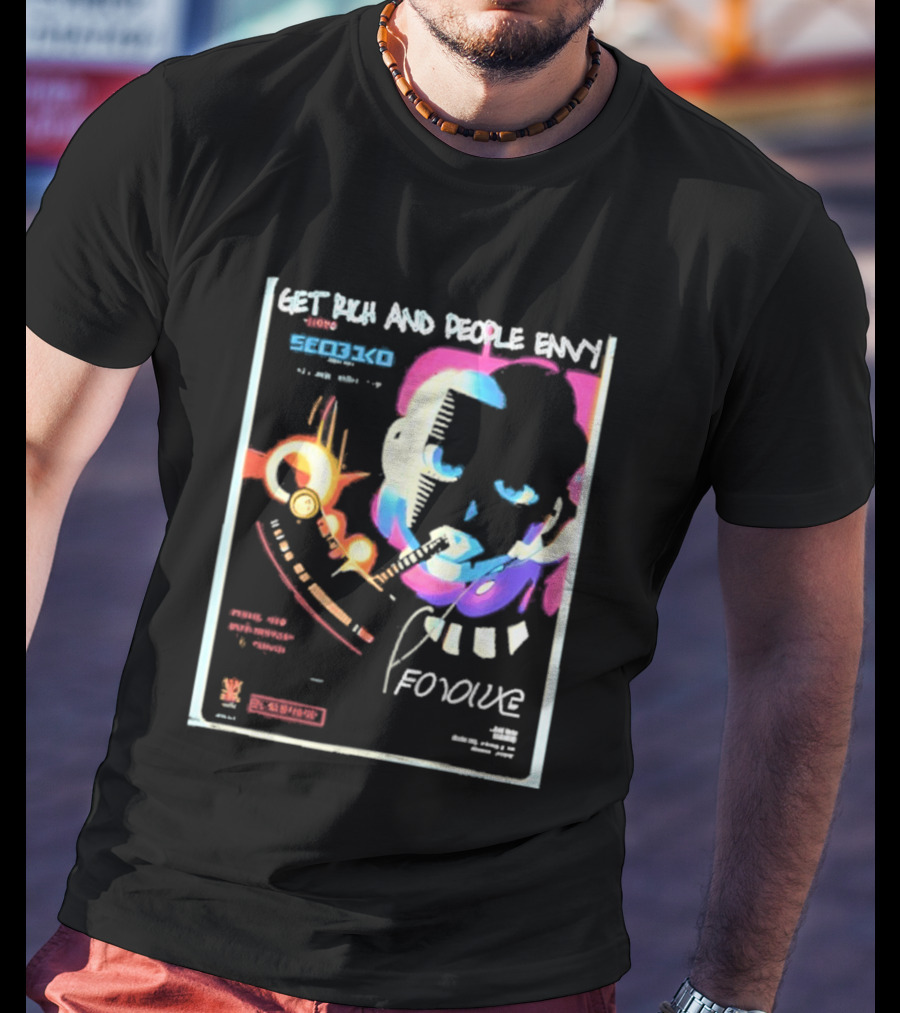 Cyberpunk Get Rich And People Envy Seo31co Forque T-Shirt