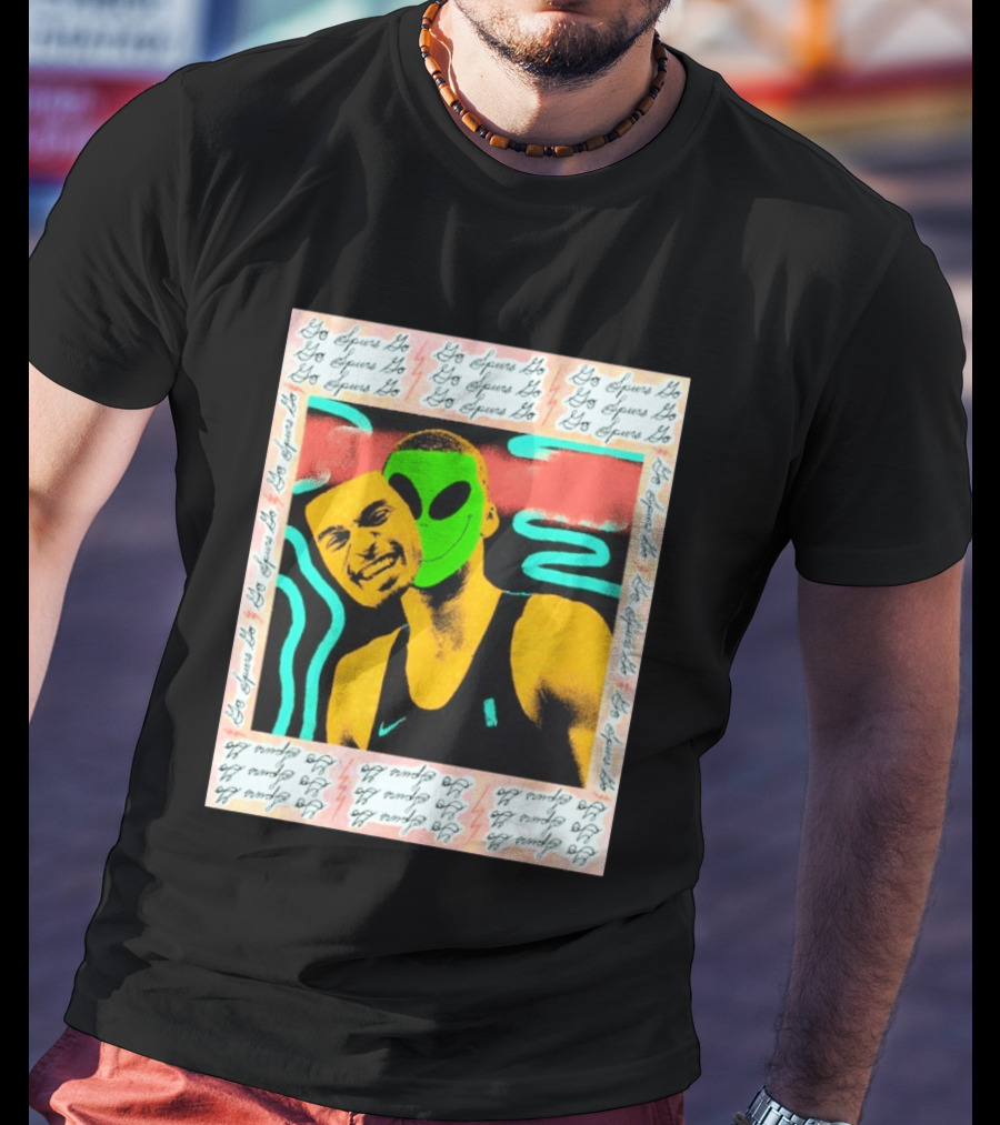 Go Spurs Go Alien Victor Wemby Mask San Antonio Spurs T-Shirt