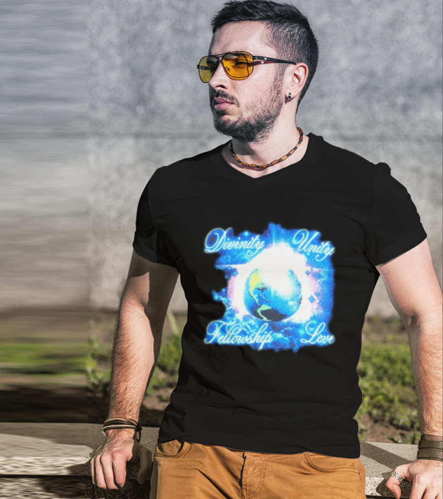 Divinity Unity Fellowship Love Earth Glow T-Shirt