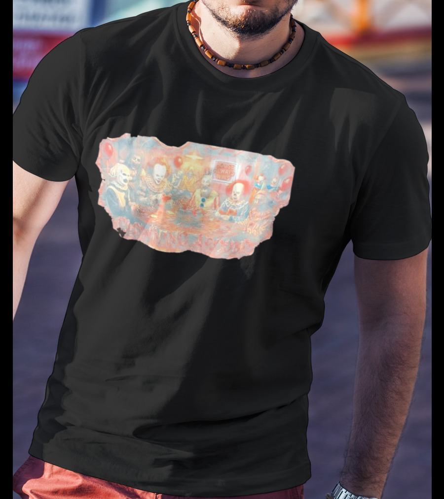 House Of 1000 Corpses House Always Wins Clowning Around Poker Table T-Shirt