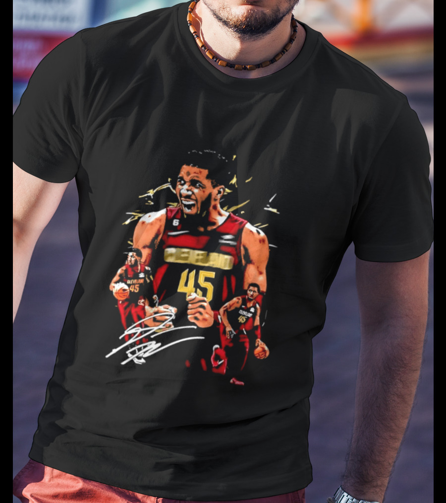 Donovan Mitchell Cleveland Cavaliers NBA Number 45 Player T-Shirt