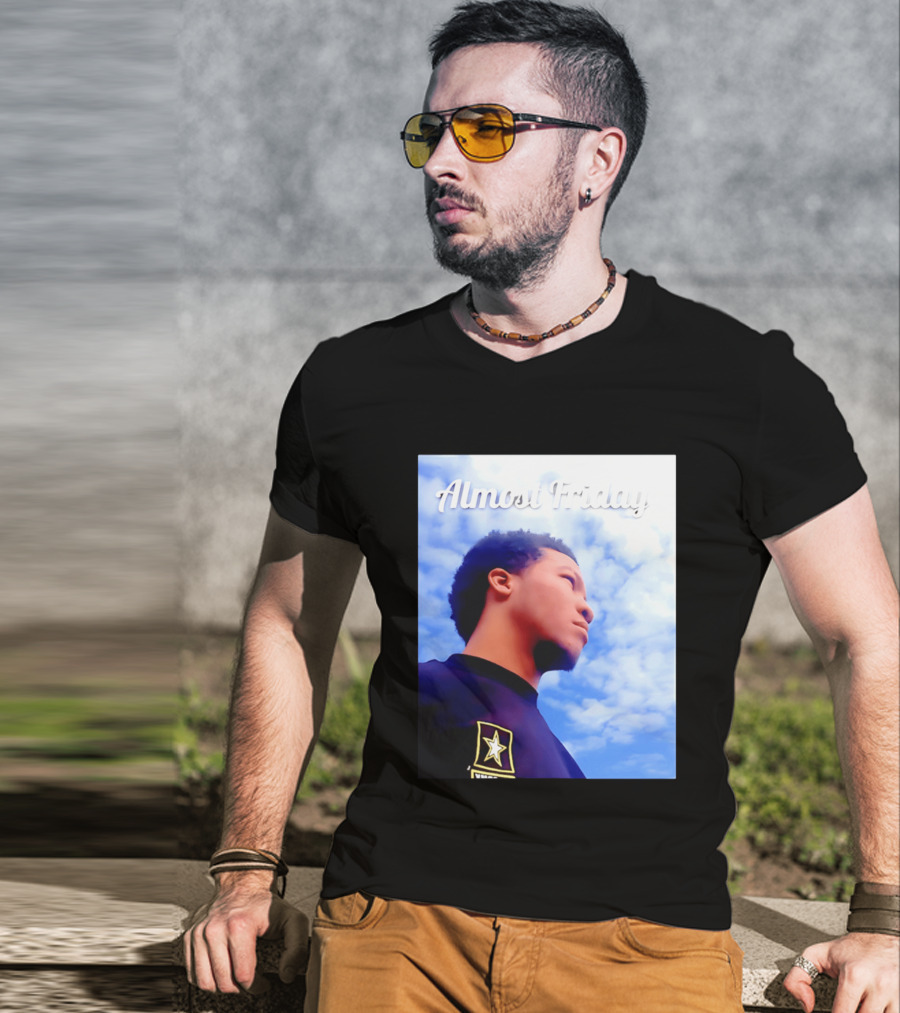 Almost Friday Jalen Brunson NWTS Basketball Sky T-Shirt