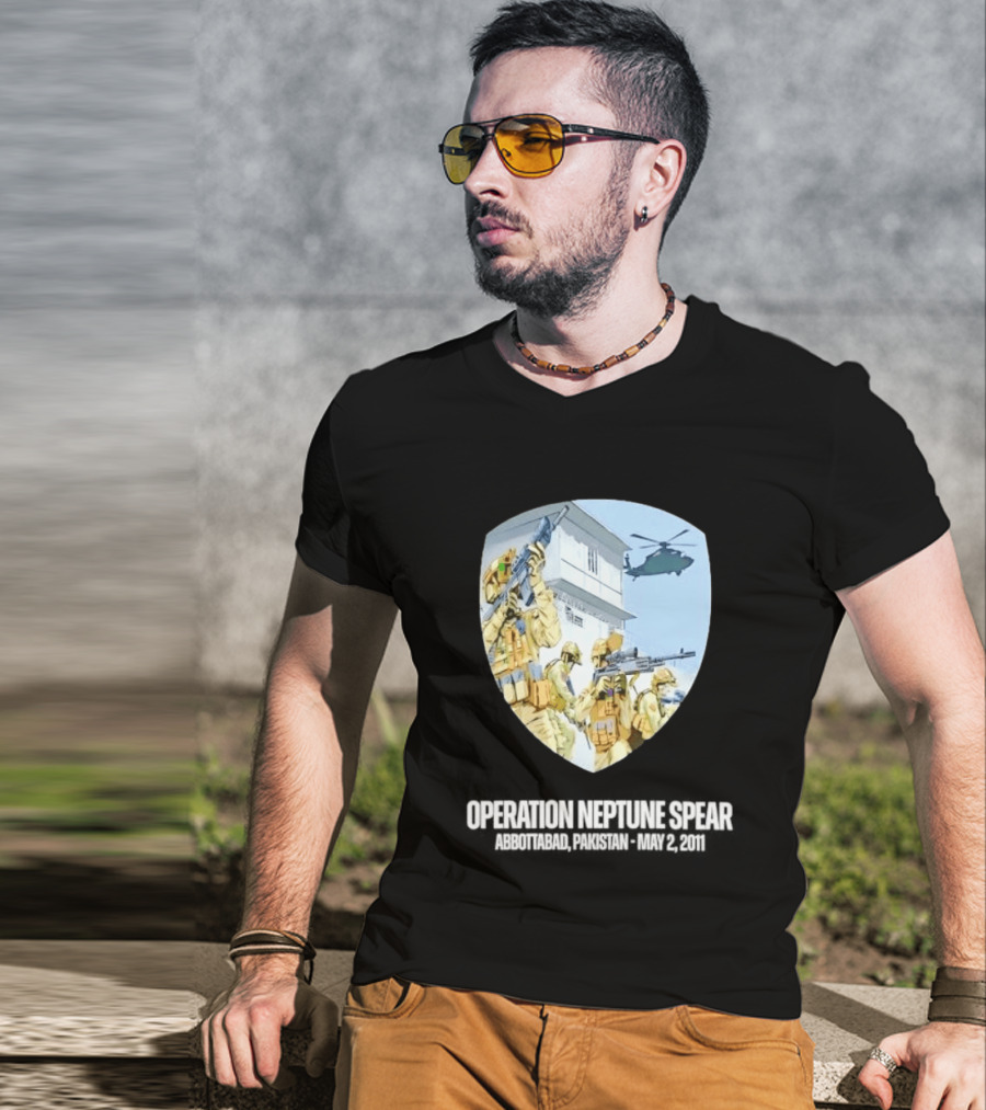 Operation Neptune Spear Abbottabad Pakistan May 2 2011 Military Team Helicopter Shield T-Shirt