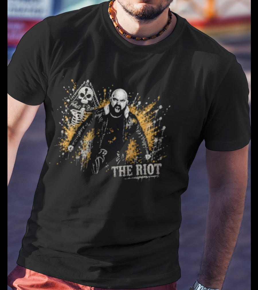 Jon Moxley All Elite Wrestling Skull Bones The Riot T-Shirt