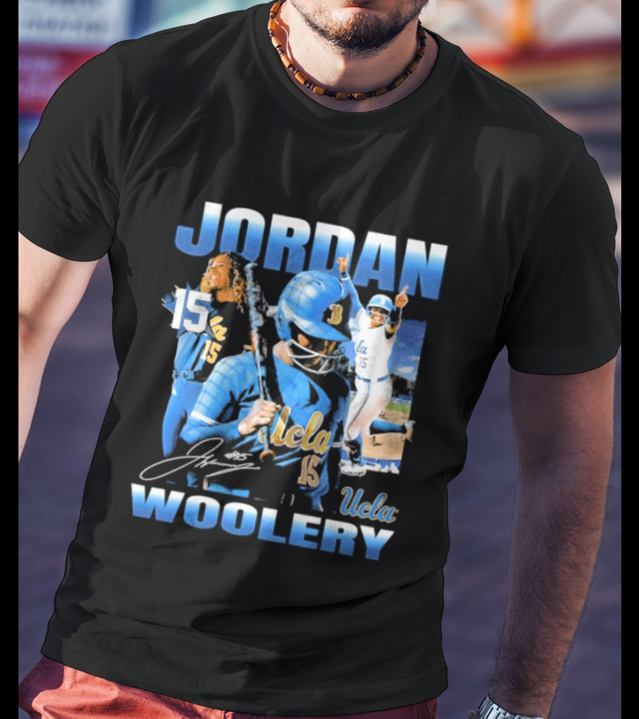 Jordan Woolery 15 UCLA Bruins Women's Softball T-Shirt