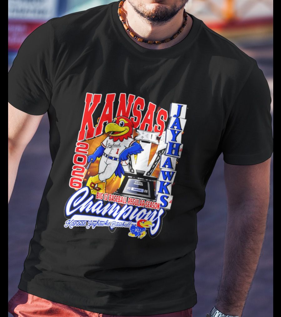 Kansas Jayhawks 2026 Big 12 Baseball Regular Season Champions T-Shirt