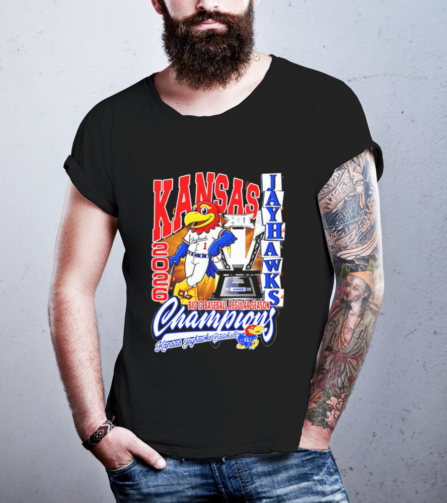 Kansas Jayhawks 2026 Big 12 Baseball Regular Season Champions T-Shirt