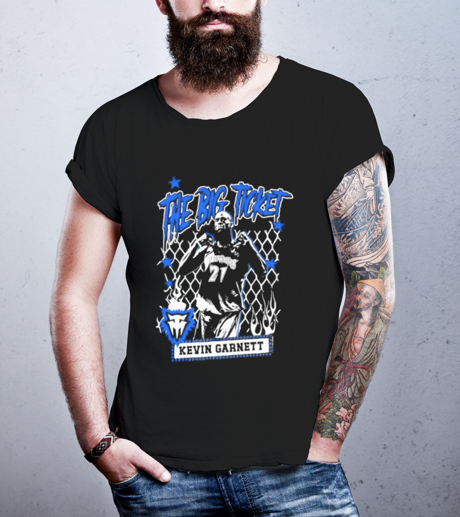 Kevin Garnett The Big Ticket Minnesota Timberwolves Legendary Player T-Shirt