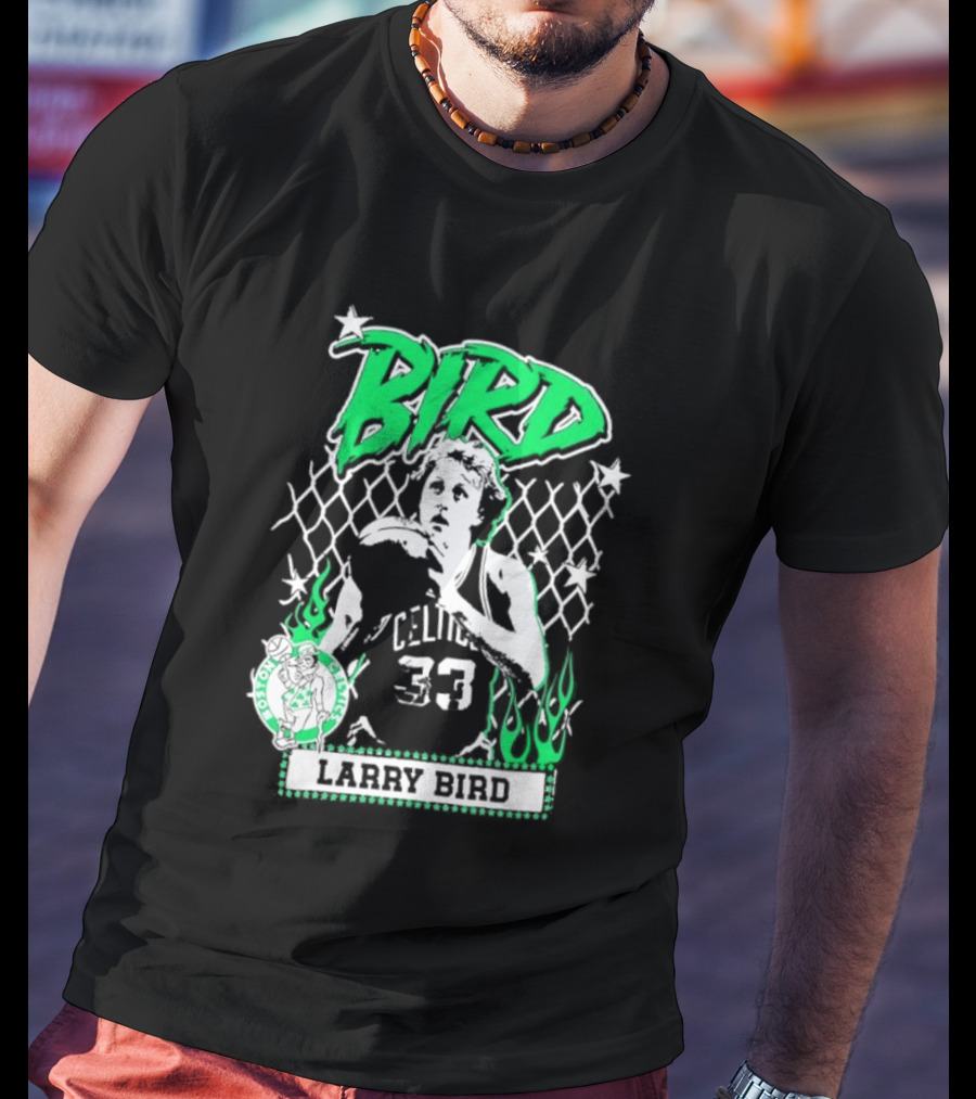 Boston Celtics Larry Bird NBA Player Number 33 T-Shirt