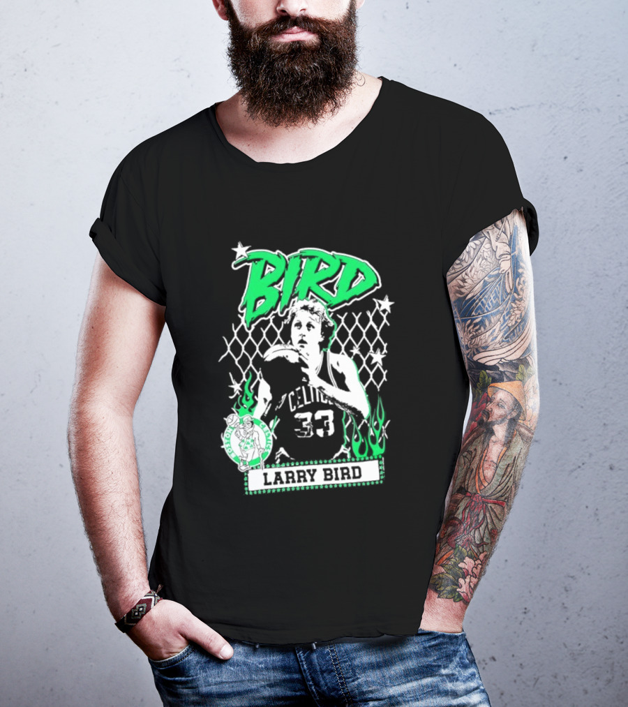 Boston Celtics Larry Bird NBA Player Number 33 T-Shirt