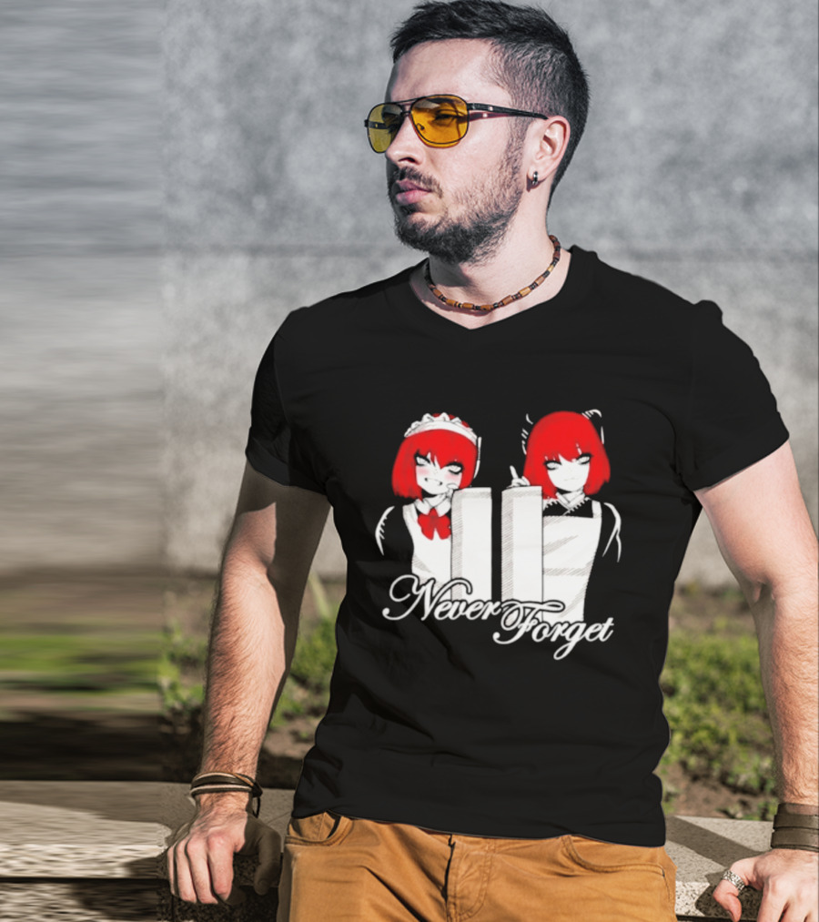 Maid Anime 9 11 Twin Towers Never Forget T-Shirt