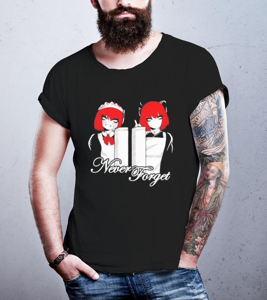 Maid Anime 9 11 Twin Towers Never Forget T-Shirt
