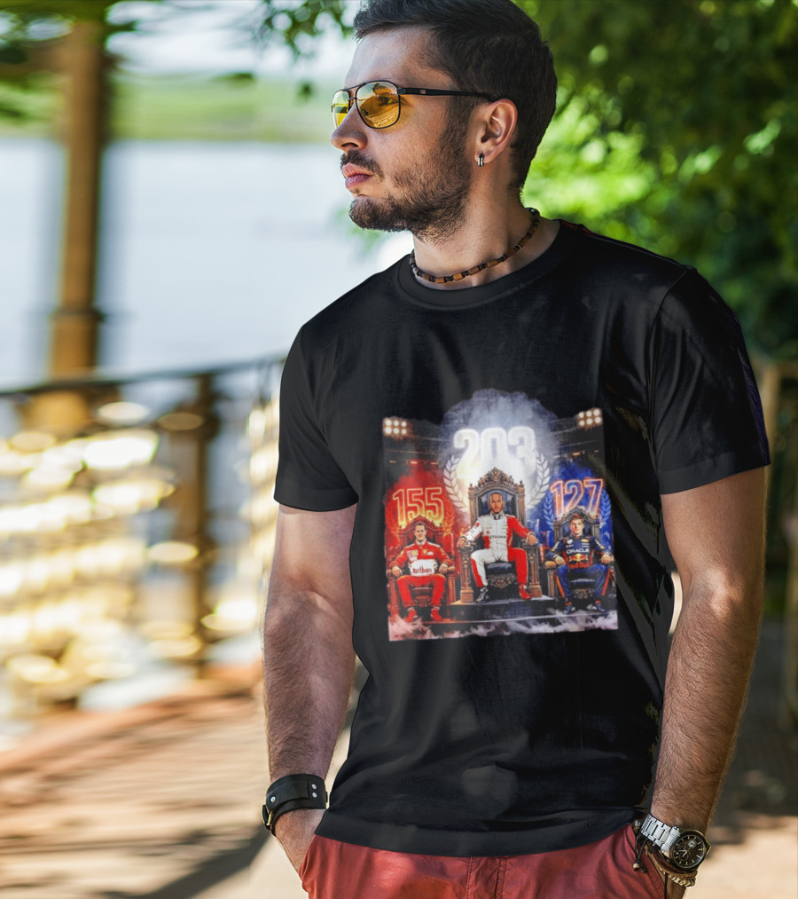 Michael Schumacher Lewis Hamilton Max Verstappen F1 155 203 127 Racing Legends T-Shirt