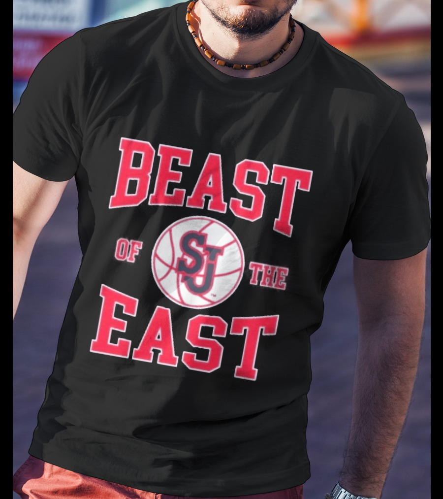 St. Johns Red Storm Beast Of The East Basketball SJ T-Shirt