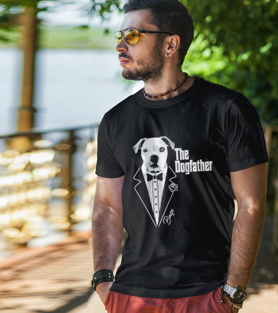 The Dogfather Bingo Tuxedo Bow Tie Rose Godfather Movie Pet Owner T-Shirt