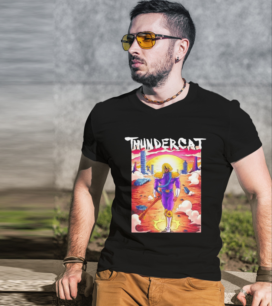 Thundercat It Is What It Is Tour 2021 Futuristic Warrior Desert Scene T-Shirt