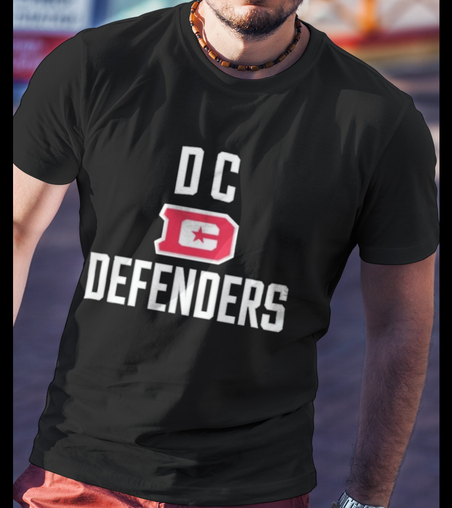 DC Defenders UFL Block Letter Red Star T-Shirt