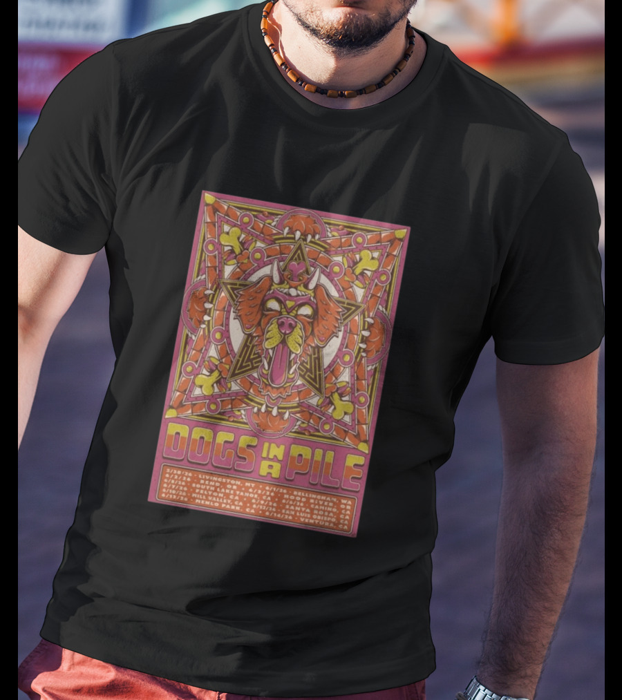 Dogs In A Pile West Coast 2026 Tour Dates And Locations T-Shirt