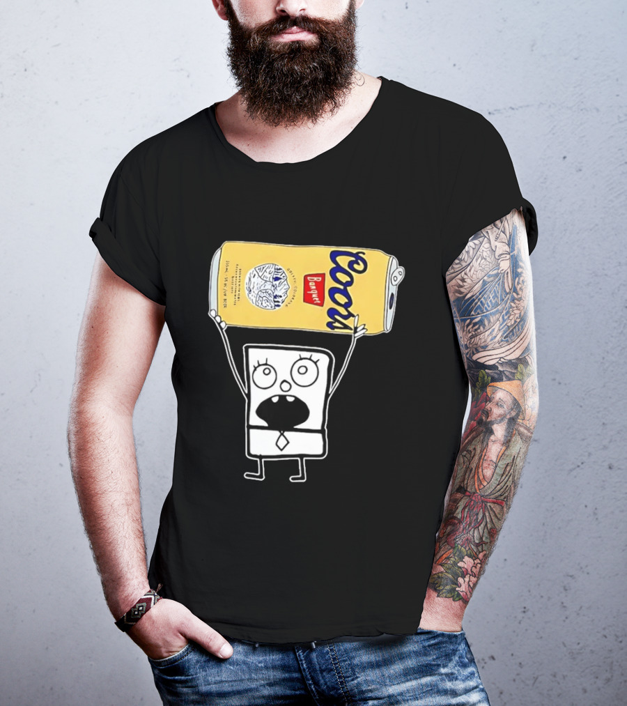 Coors Banquet Blocky Comic 355mL 5 Alc Vol Golden Colorado ESTD 1873 Refreshing T-Shirt
