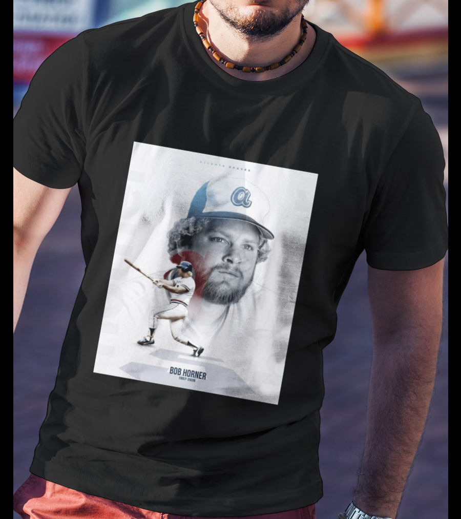 Atlanta Braves Bob Horner 1957 2026 Vintage Baseball T-Shirt
