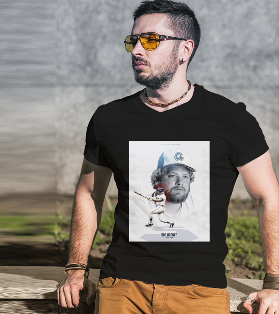 Atlanta Braves Bob Horner 1957 2026 Vintage Baseball T-Shirt