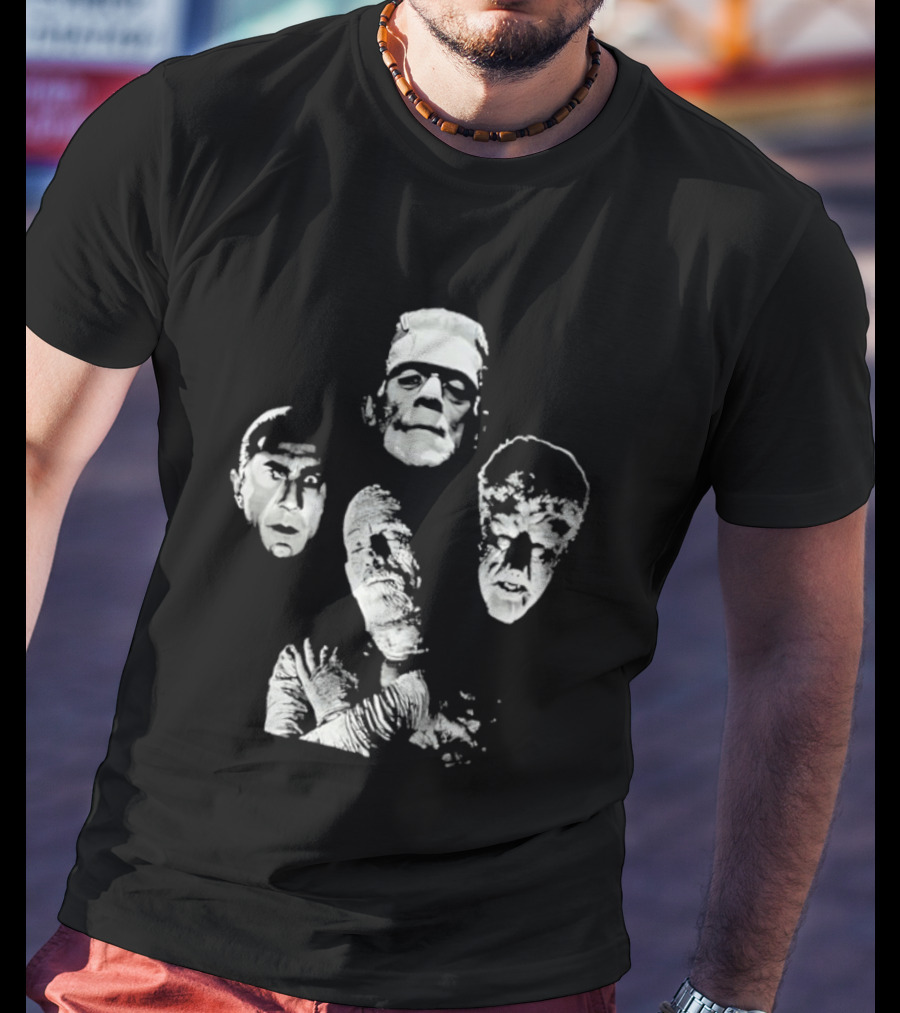 Frankenstein Dracula Mummy Wolf Man Classic Universal Monsters T-Shirt