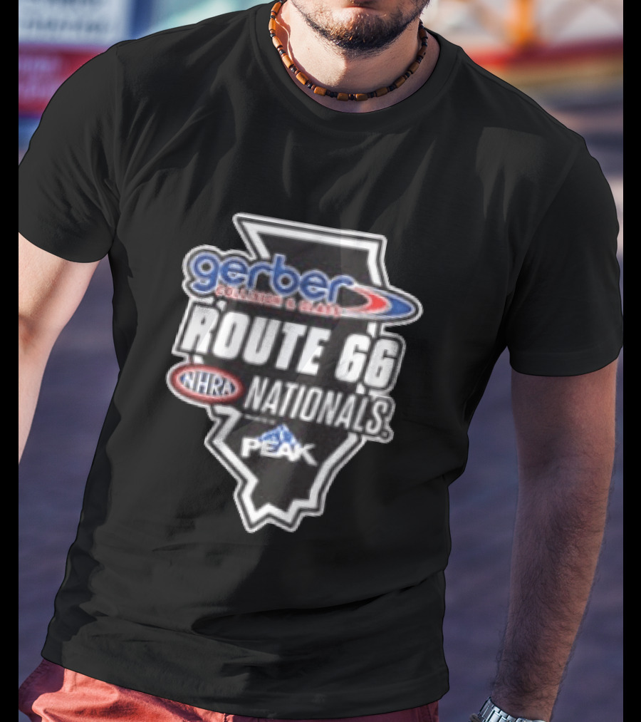Chicago 2026 NHRA Gerber Collision & Glass Route 66 Nationals Peak Nitro Junkie T-Shirt