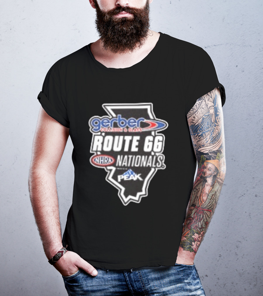 Chicago 2026 NHRA Gerber Collision & Glass Route 66 Nationals Peak Nitro Junkie T-Shirt