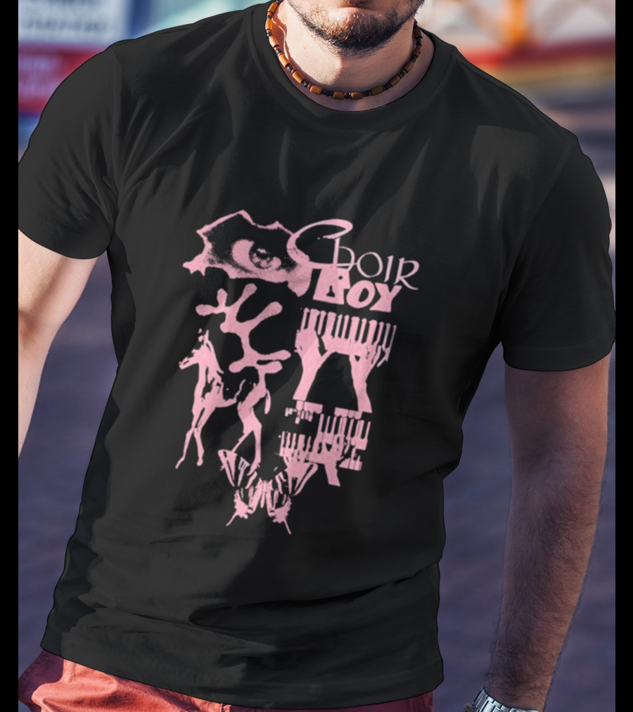 Choir Boy Collage Pink Abstract Elements And Animal Figures T-Shirt