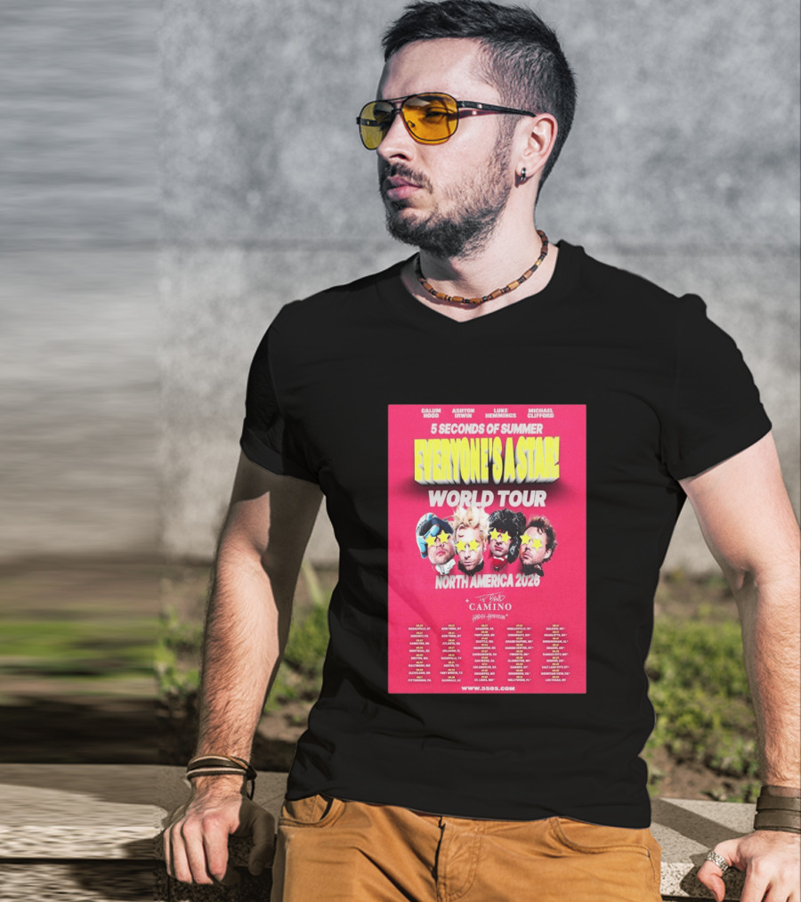 5 Seconds Of Summer Everyone's A Star World Tour North America 2026 Haiden Henderson T-Shirt