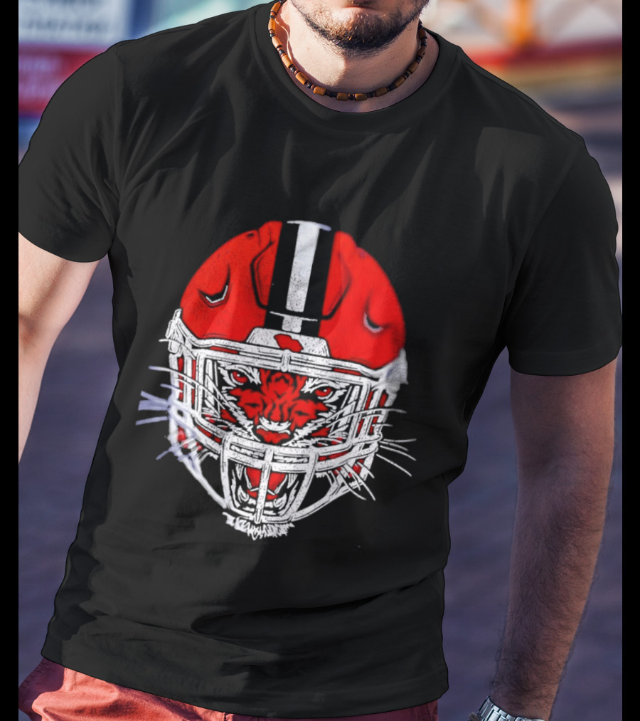 Cincinnati Bengals Tiger Head Football Helmet T-Shirt