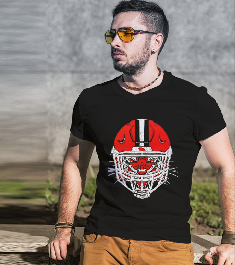 Cincinnati Bengals Tiger Head Football Helmet T-Shirt