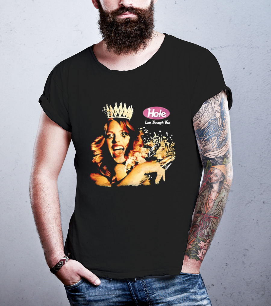 Courtney Love Hole Live Through This 1994 Alternative Rock Album Cover T-Shirt