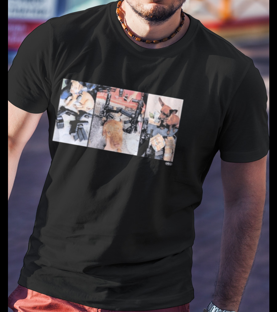 Crtzrtw Narco Pets Dogs Guns Money T-Shirt