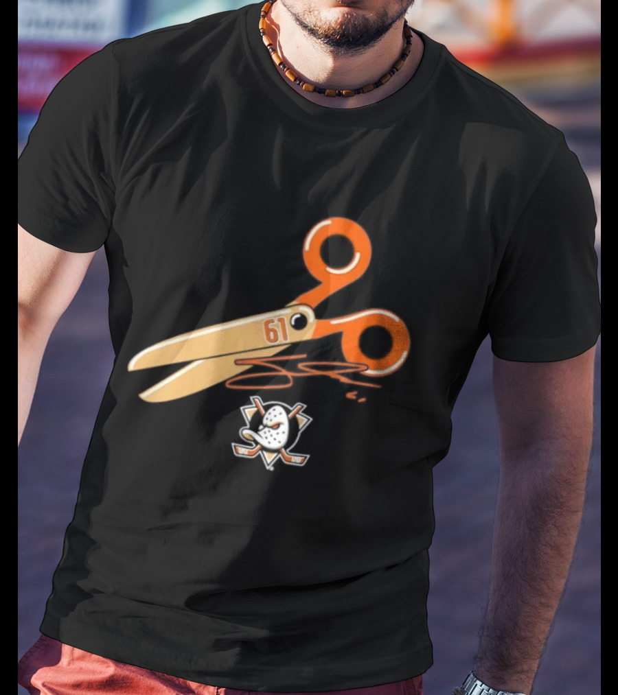 Cutter Gauthier Need To Cut It Scissors 61 Anaheim Ducks T-Shirt
