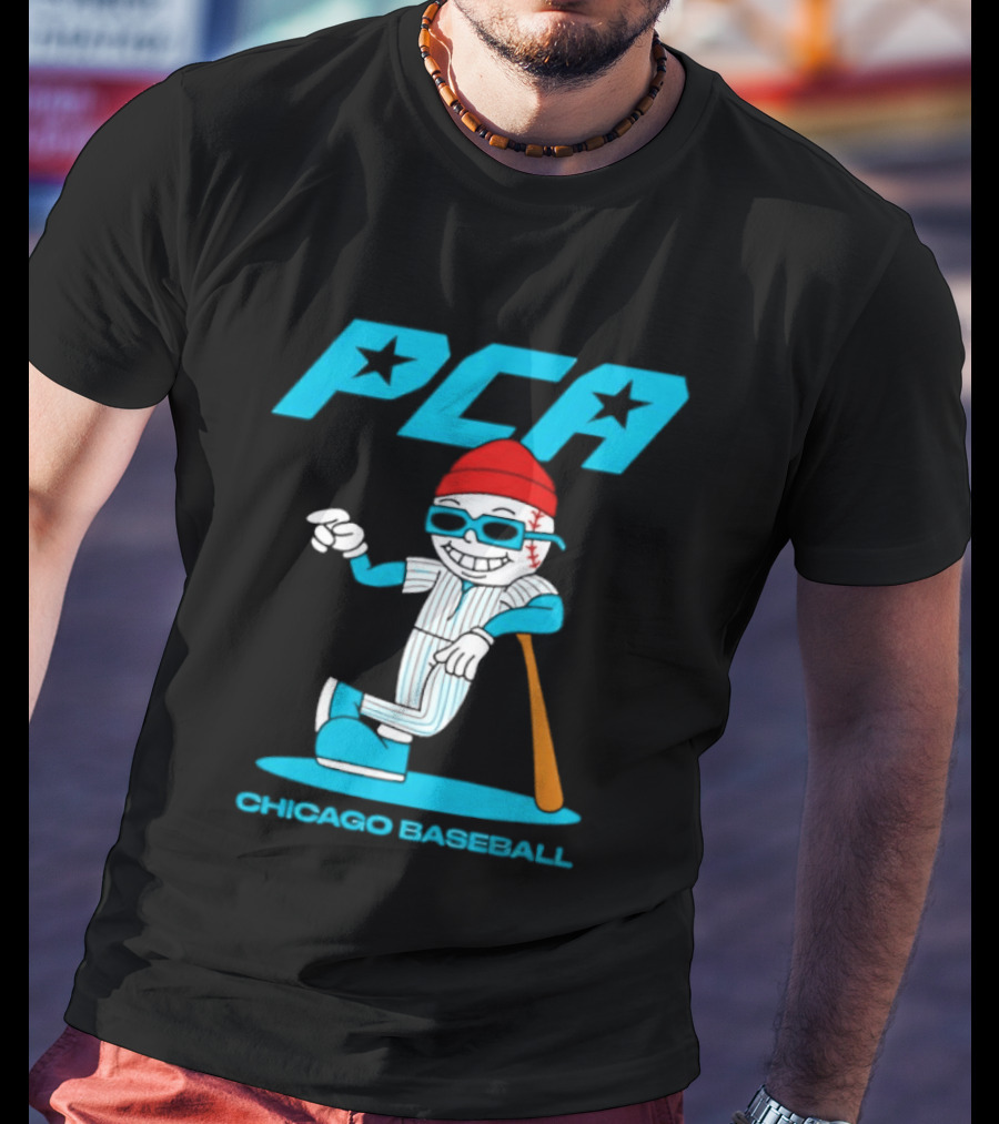 PCA Chicago Baseball Mascot With Bat And Cap T-Shirt