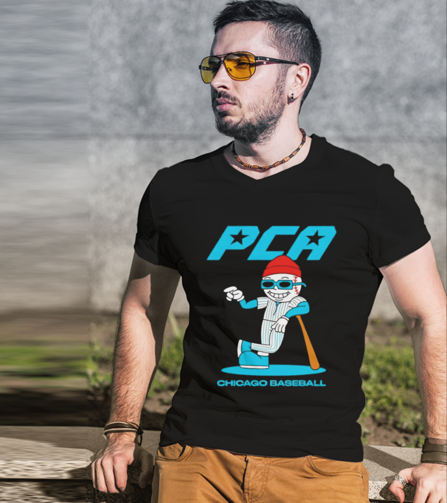 PCA Chicago Baseball Mascot With Bat And Cap T-Shirt
