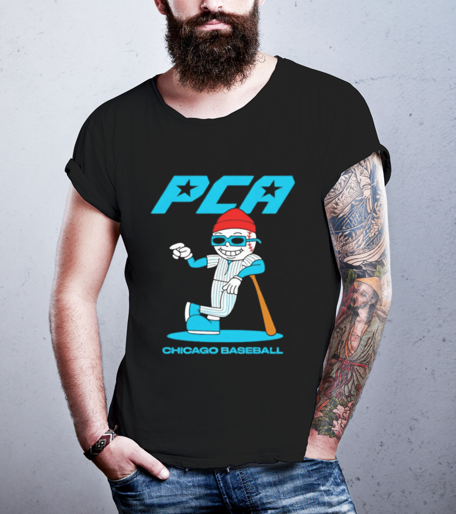 PCA Chicago Baseball Mascot With Bat And Cap T-Shirt