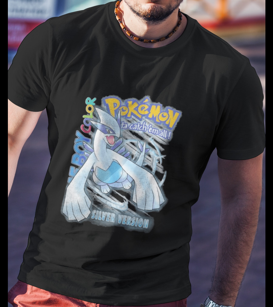 Pokémon Silver Version Game Boy Color Lugia Ta Catch 'Em All T-Shirt