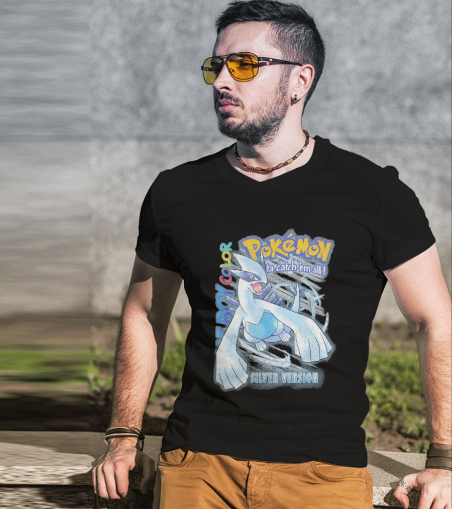 Pokémon Silver Version Game Boy Color Lugia Ta Catch 'Em All T-Shirt