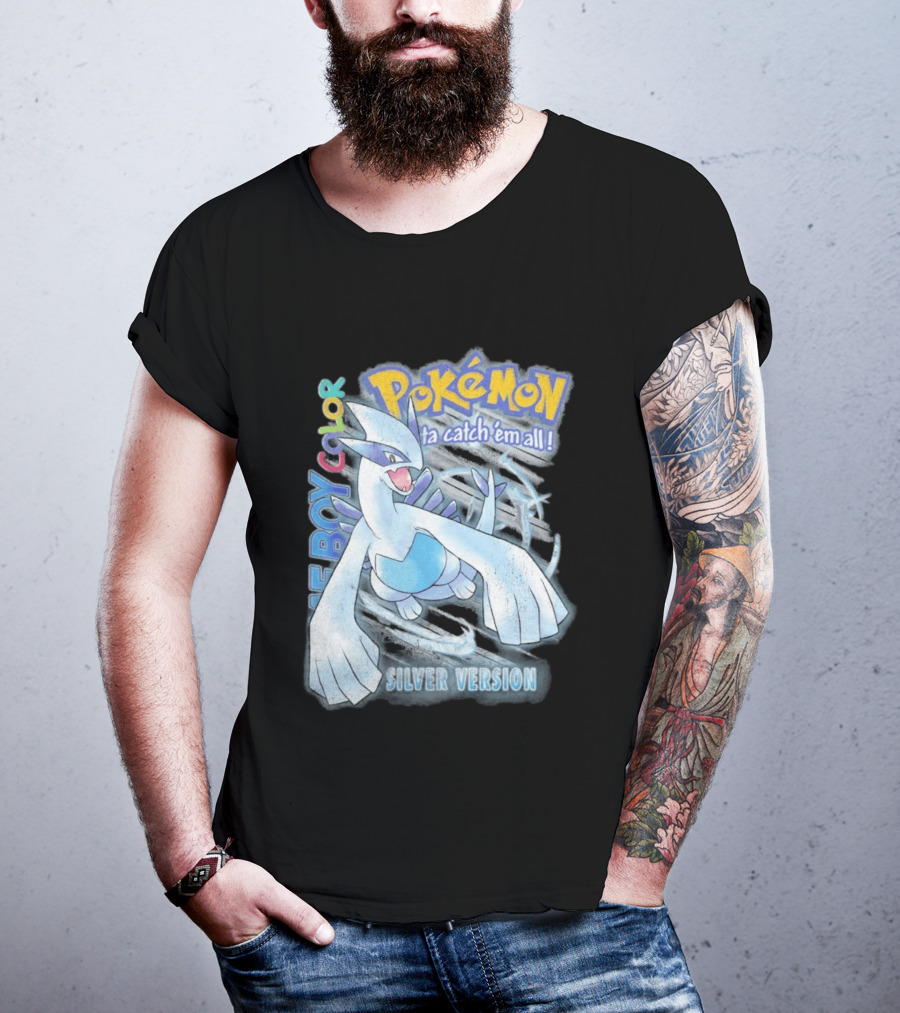 Pokémon Silver Version Game Boy Color Lugia Ta Catch 'Em All T-Shirt