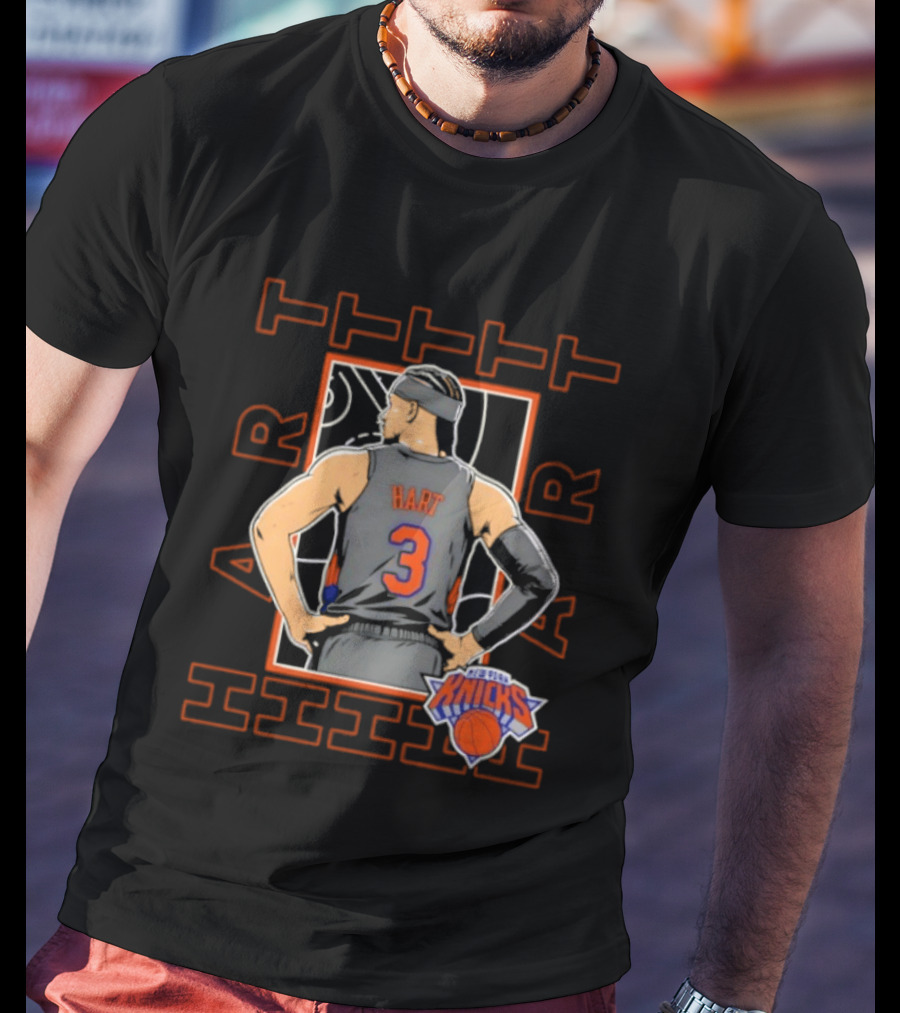 Josh Hart New York Knicks Basketball Number 3 Star Pose T-Shirt