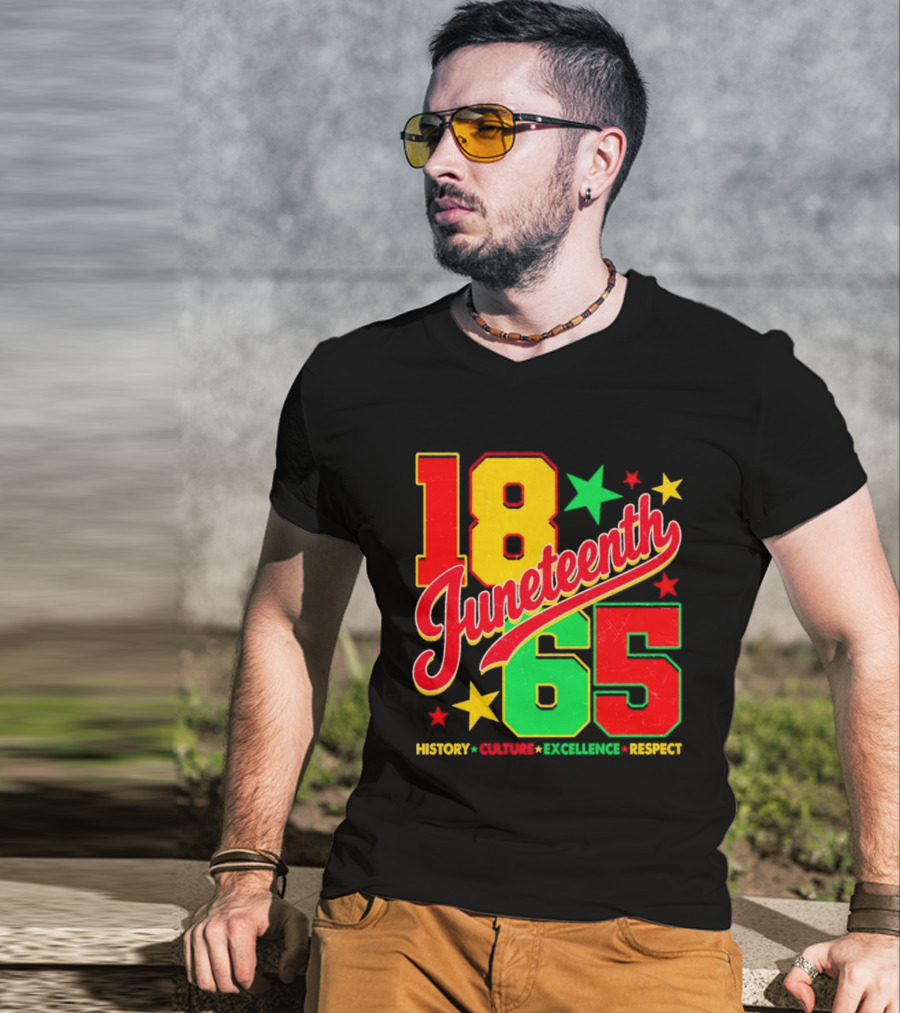 18 Juneteenth 65 History Culture Excellence Respect T-Shirt