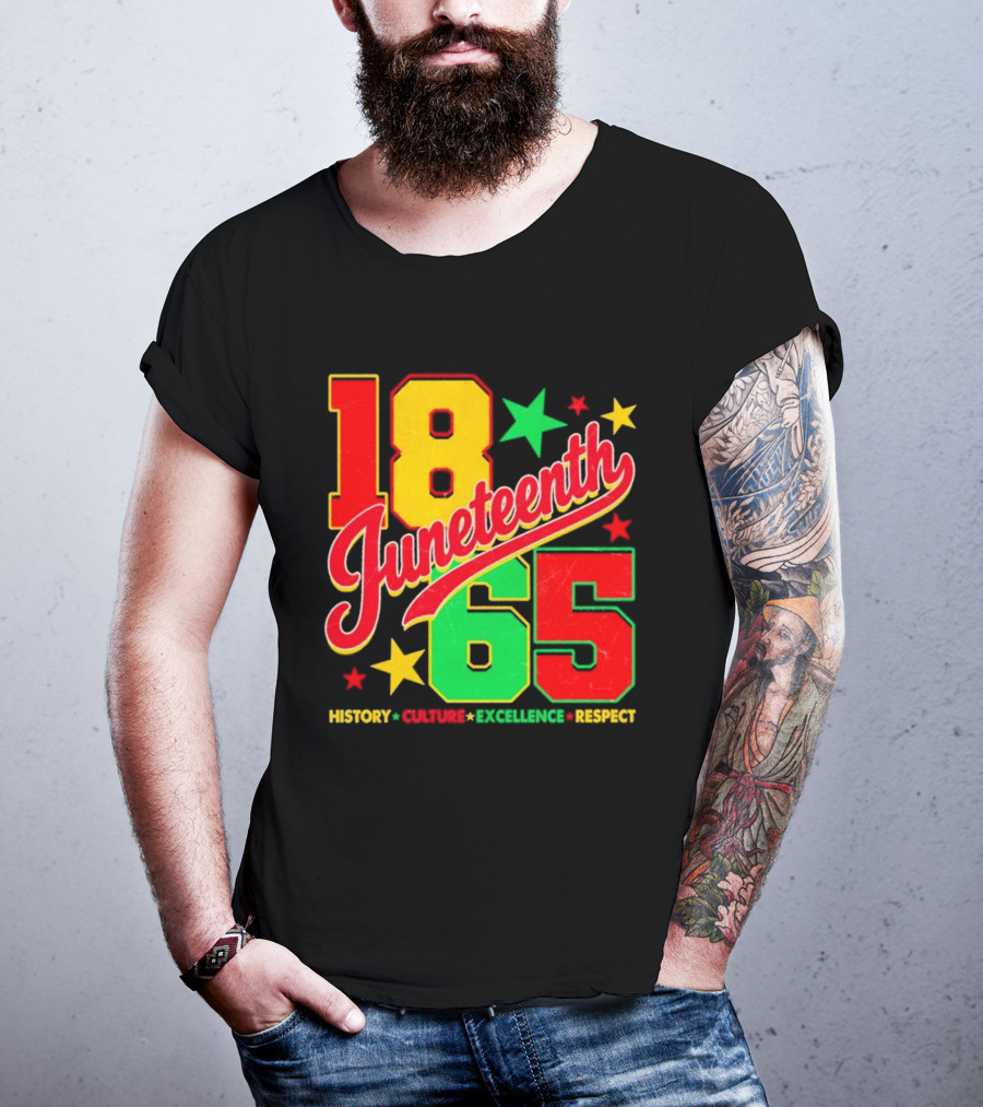 18 Juneteenth 65 History Culture Excellence Respect T-Shirt