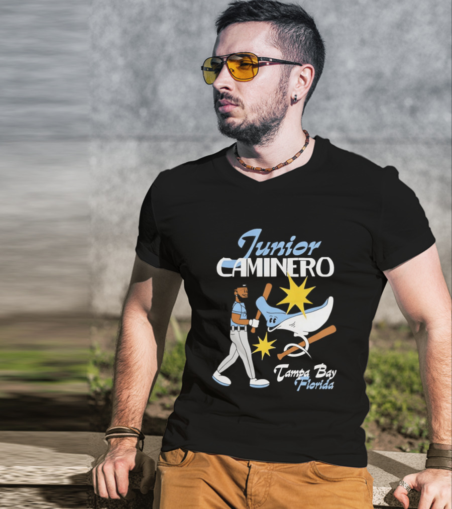 Junior Caminero Tampa Bay Florida Baseball Star And Ray T-Shirt